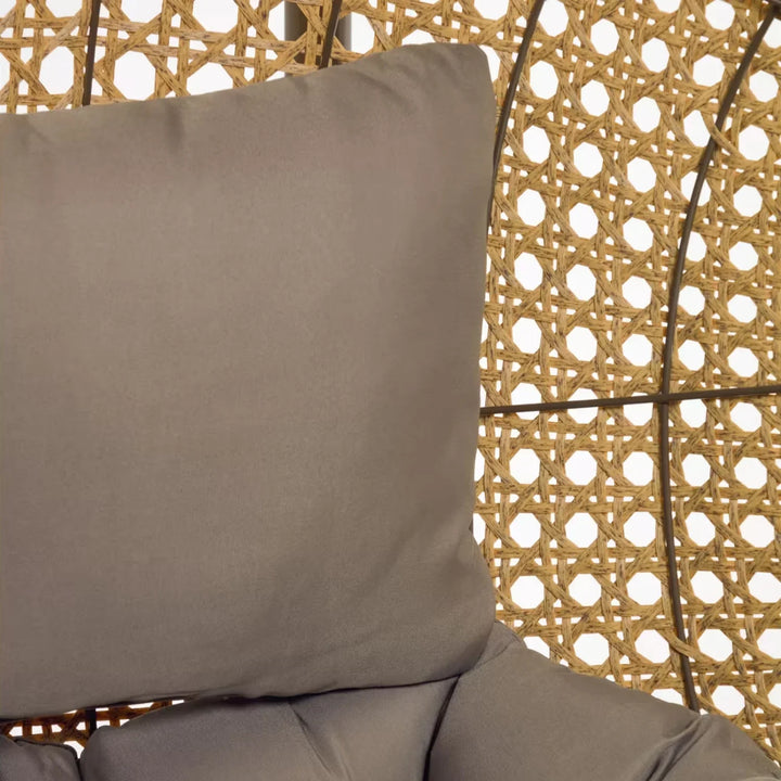 Consuelo Egg Swing Chair (Beige and Dark Grey)