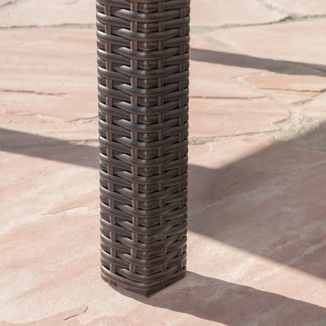 Busisiwe 9-Piece Outdoor Stacking Wicker Square Dining Set