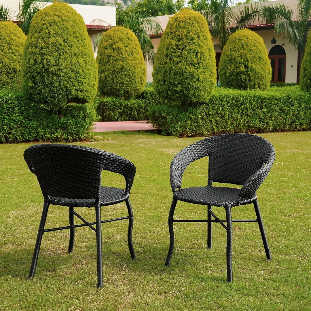 Piper 5-Piece Outdoor Rattan Wicker Patio Bistro Set