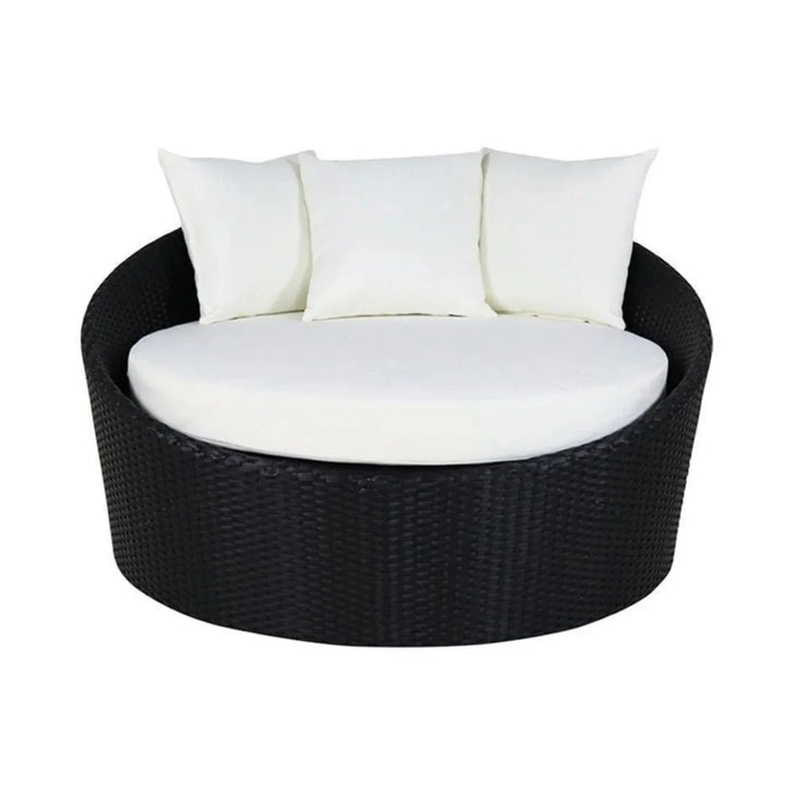 Gro Outdoor Rattan Wicker Daybed with Glass Top Table