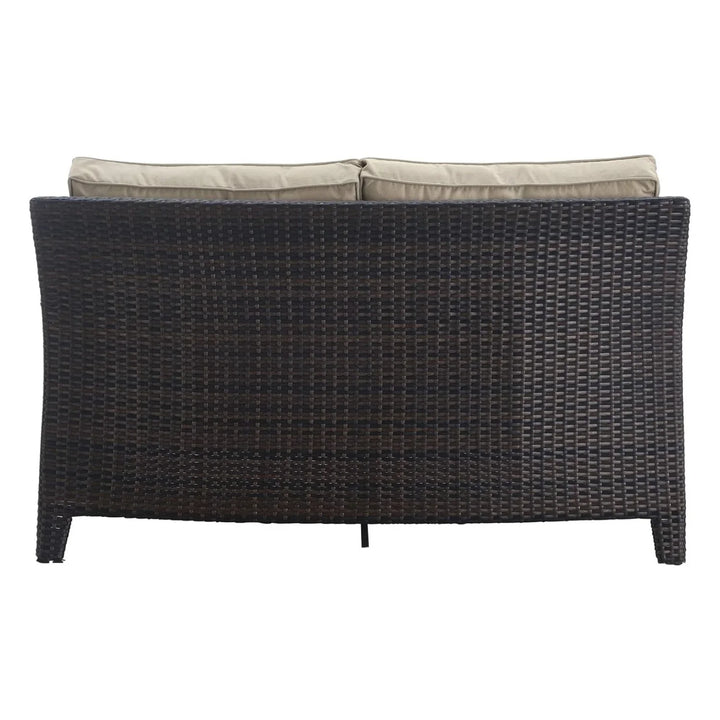 Yvonne Outdoor Rattan Wicker 1-Piece Loveseat Sofa
