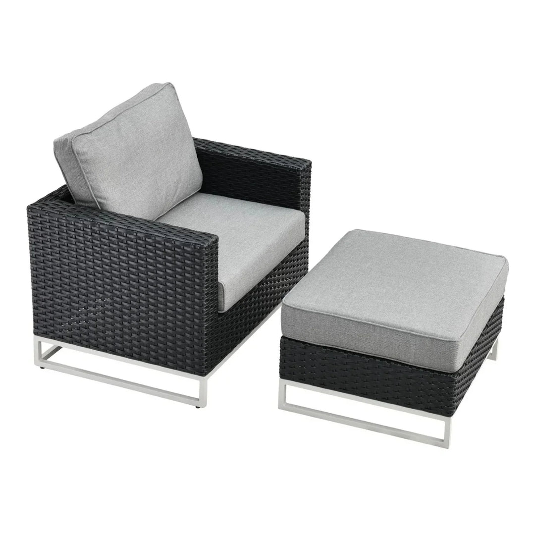 Norberta Outdoor Rattan Wicker 7-Seater Sofa Set