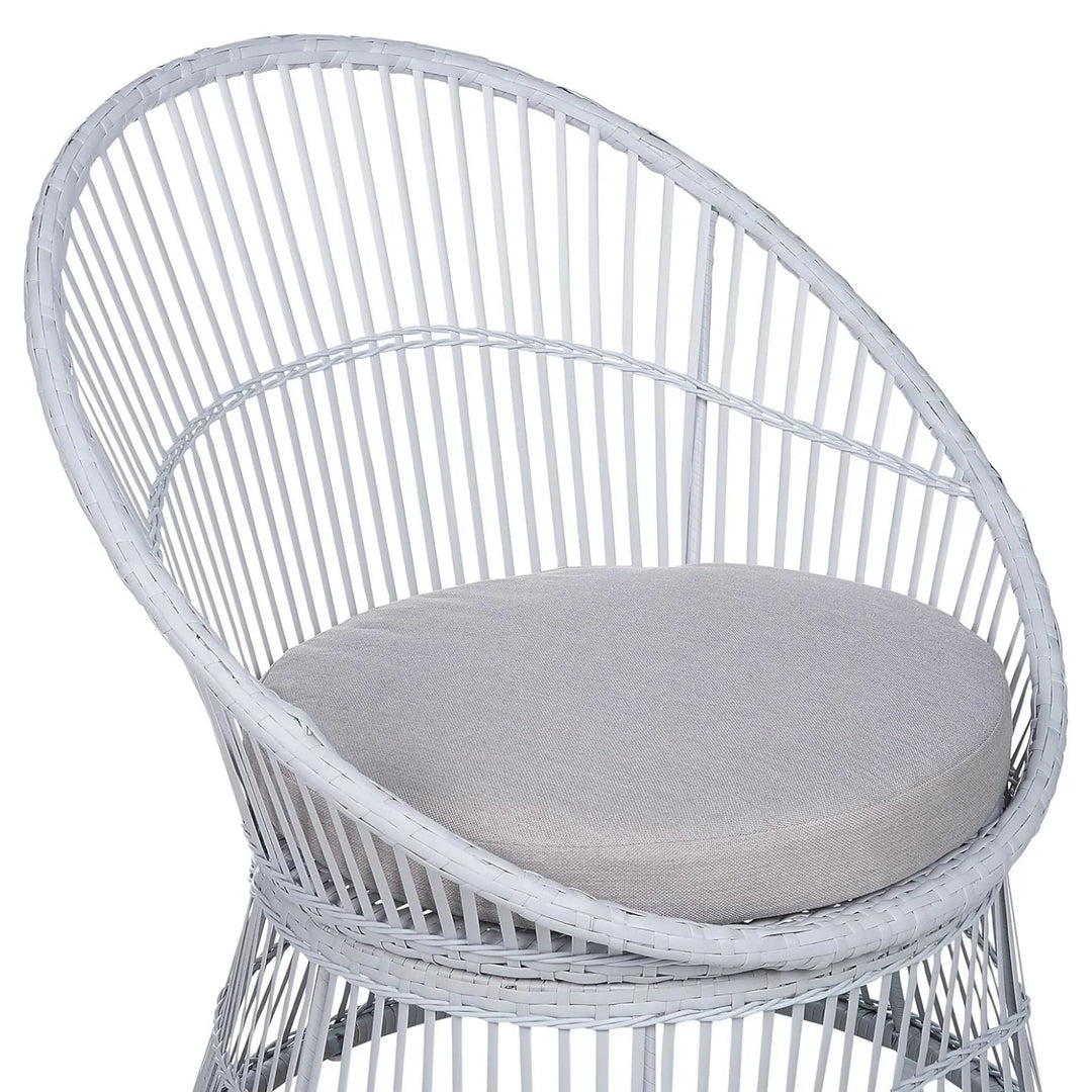 Liora Outdoor Rope Patio Set with Glass Top Table