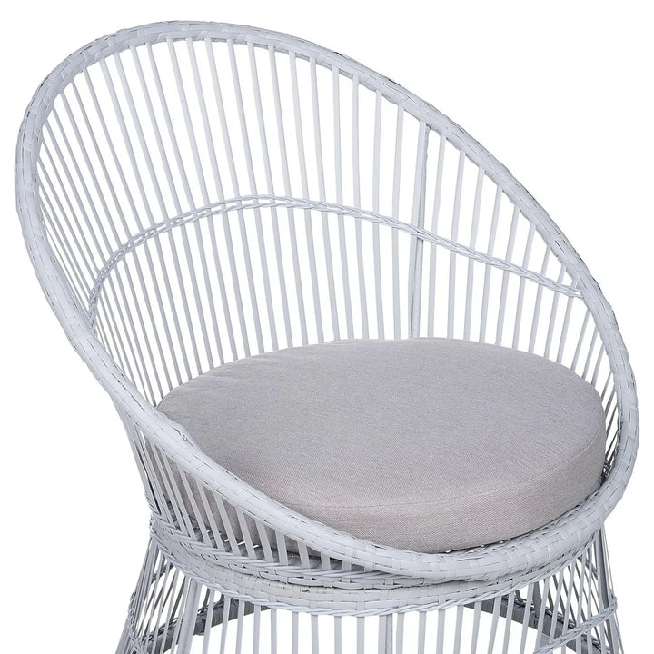 Liora Outdoor Rope Patio Set with Glass Top Table