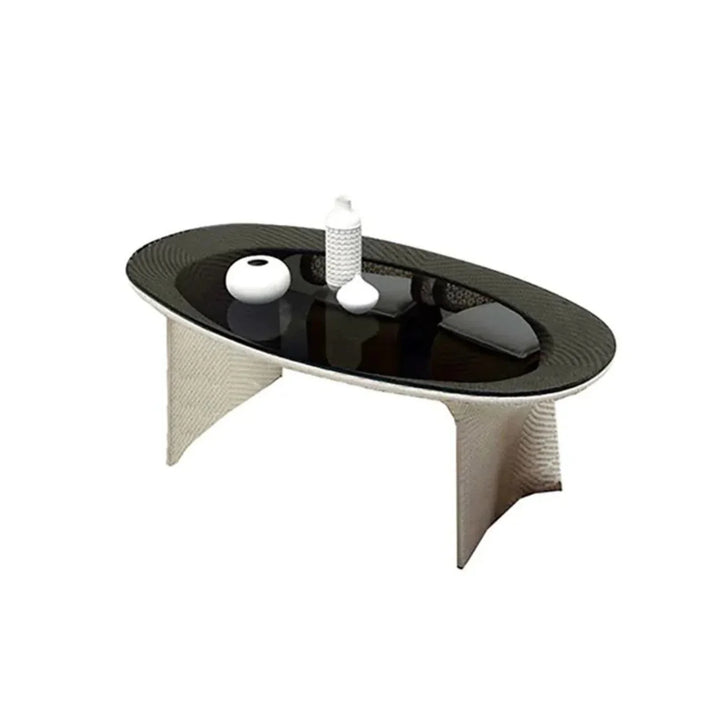 Zola 7 Pieces Outdoor Wicker Dining Set with Double Tone Armchairs