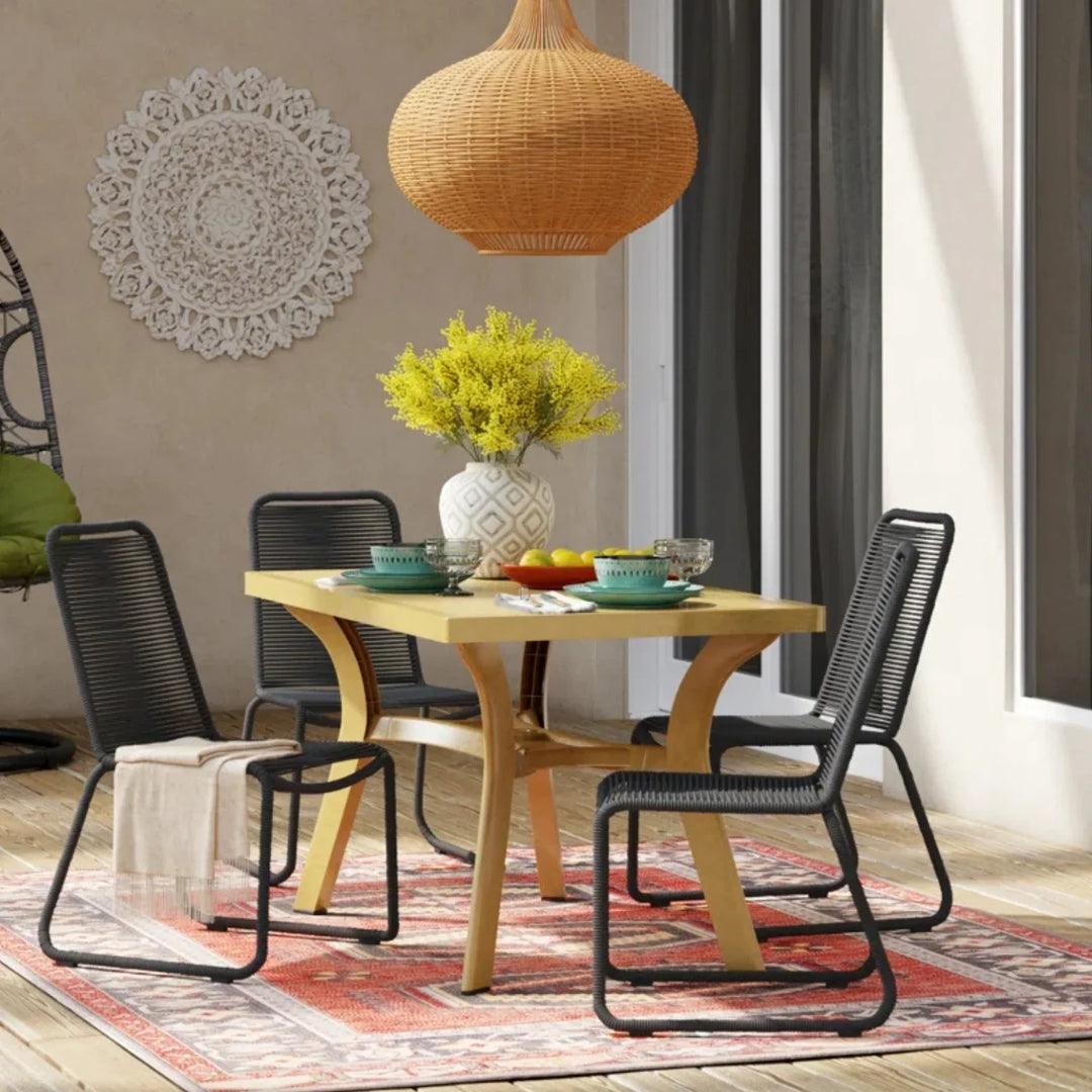Amirah 2-Piece Outdoor Rope Patio Dining Chairs