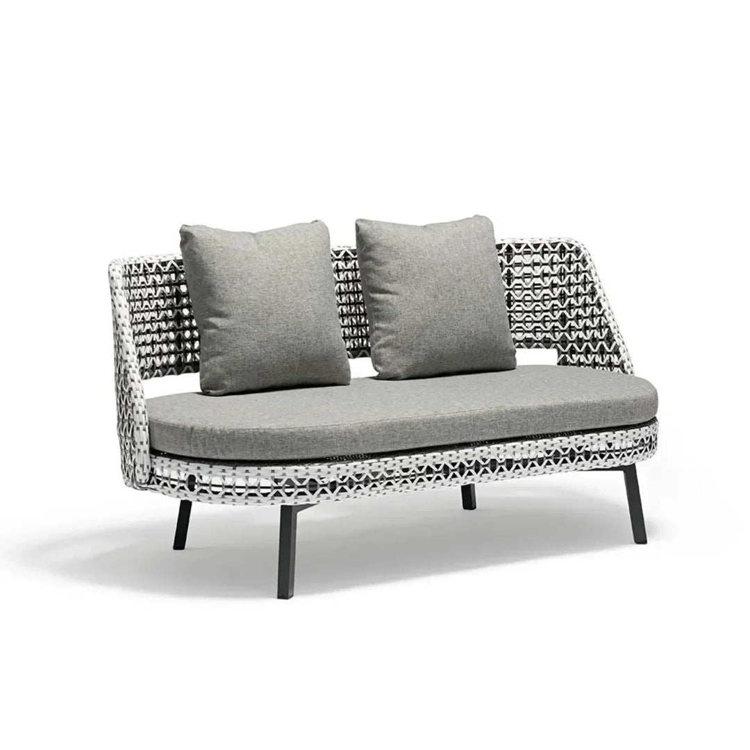 Lujayn Outdoor Double Tone Rattan Wicker  Sofa Set