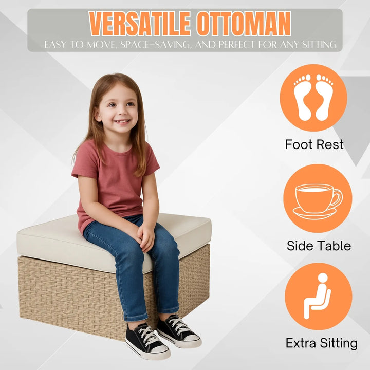 Gisla Outdoor Rattan Wicker 4-Piece Patio Sofa Set