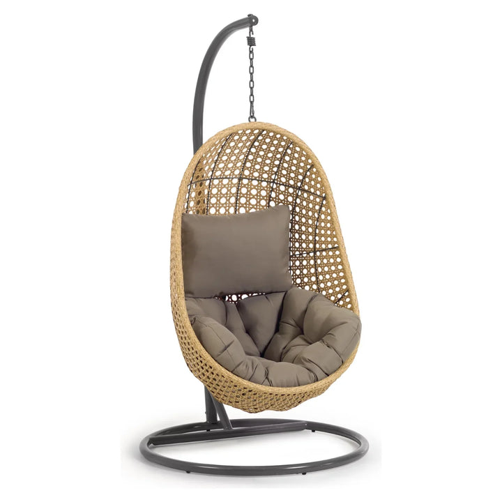 Daniela Egg Swing Chair (Beige and Dark Grey)