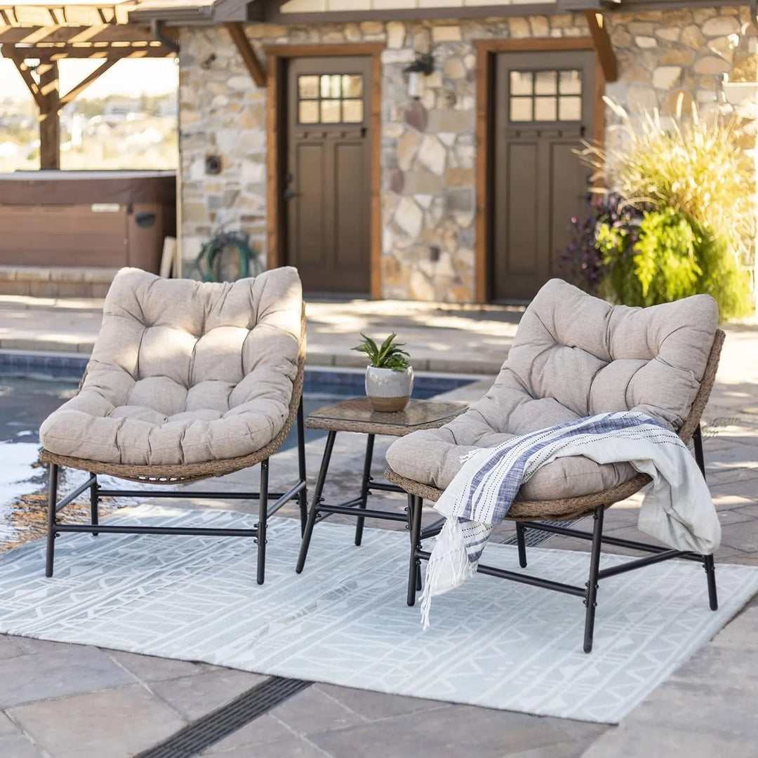Zhen 3 Piece Garden Outdoor Patio Furniture Set