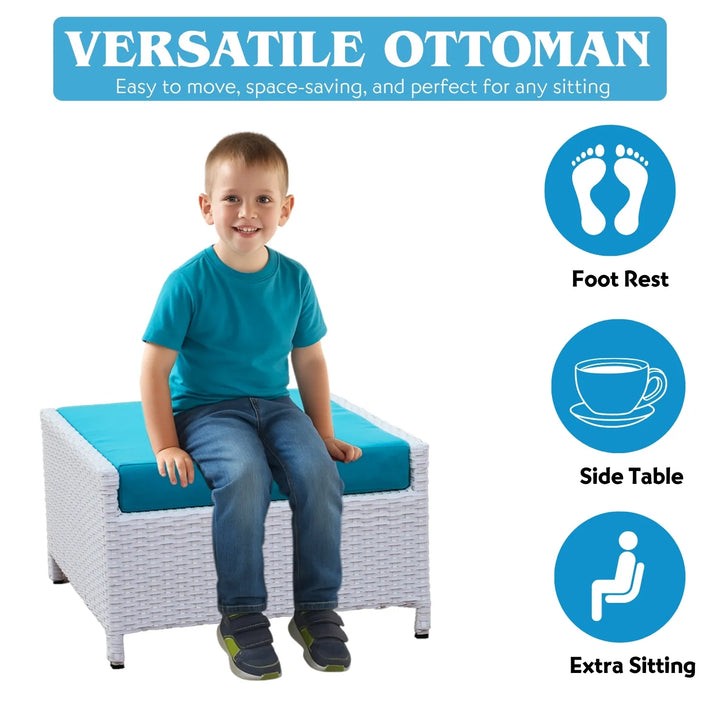 Bhoomika Outdoor 5 Piece Patio Wicker All Weather Sectional Furniture Set