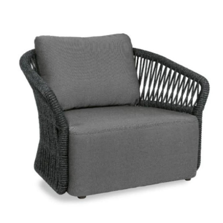 Saeko 4-Piece Outdoor Braid & Rope Sofa Set (Grey)