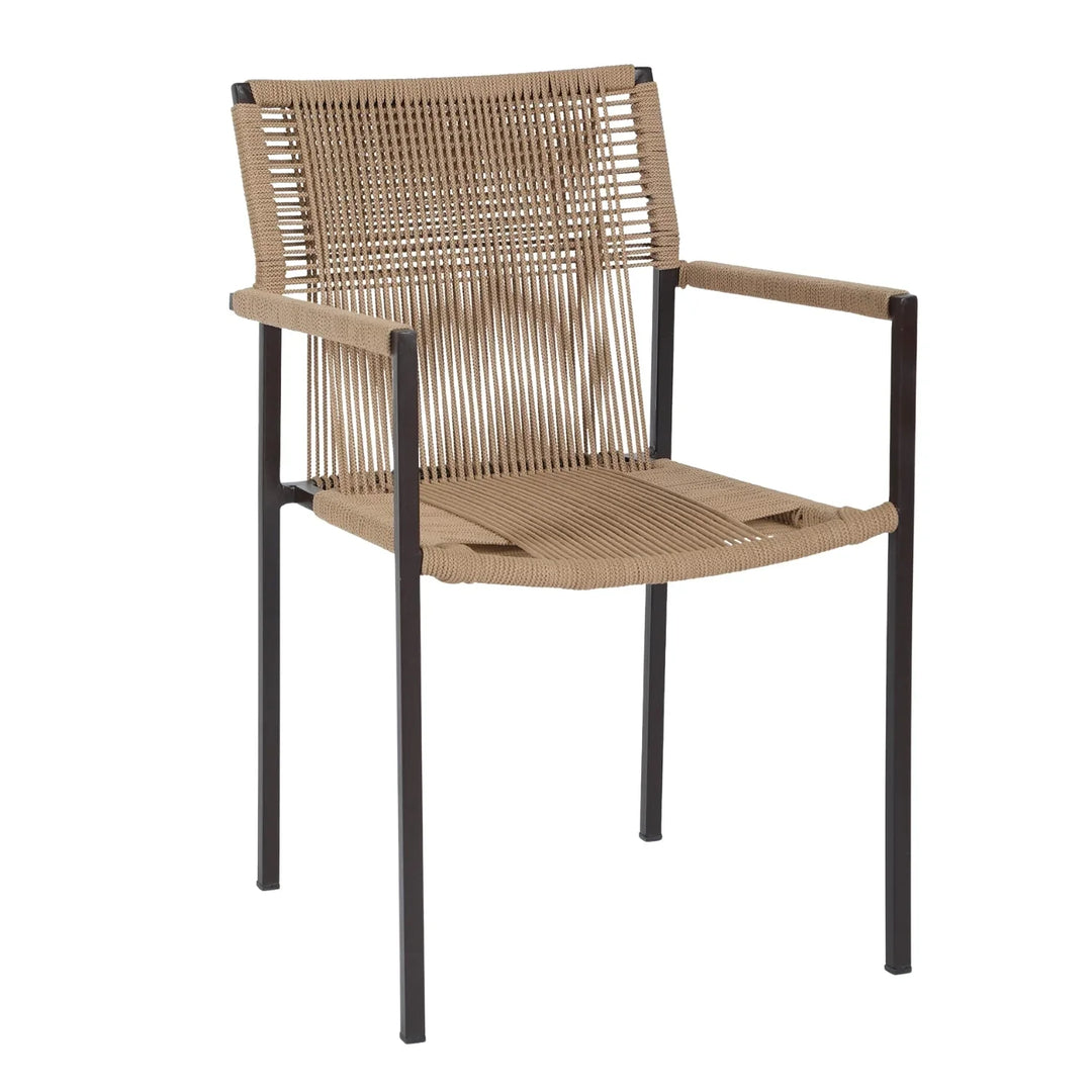 Indigo Outdoor Rope 3-Piece Patio Set (Beige)