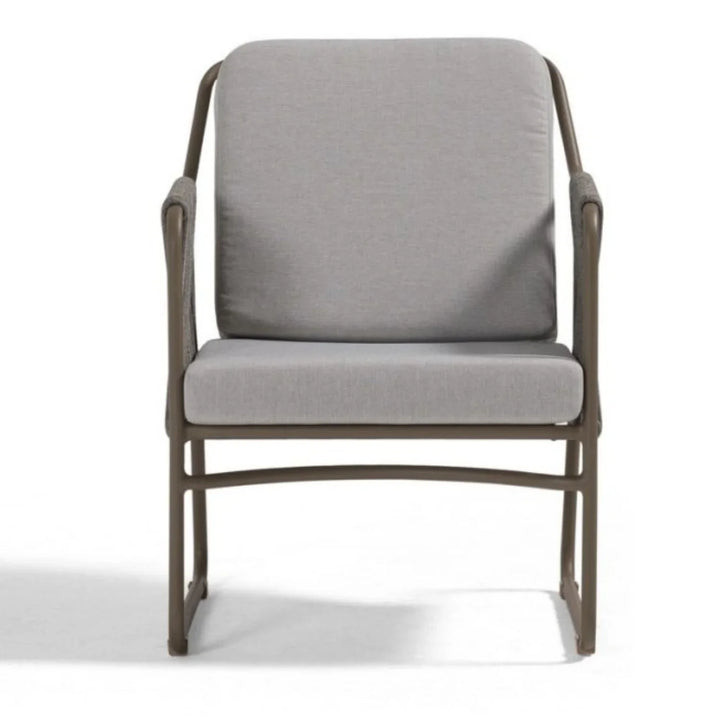 Isabeau Outdoor Rope Loveseat Sofa Set With Wooden Top Table