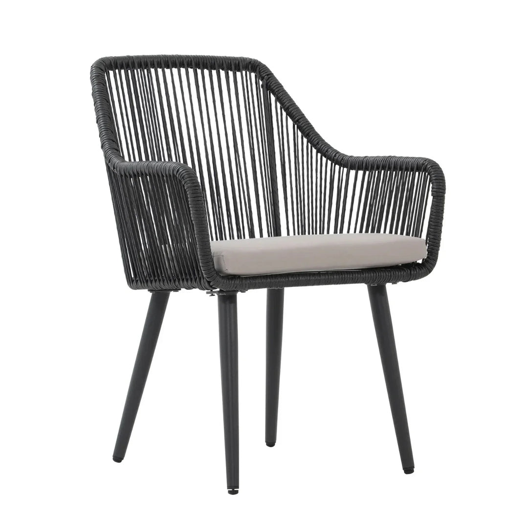 Yolanda 2-Piece Outdoor Rope Patio Dining Chairs