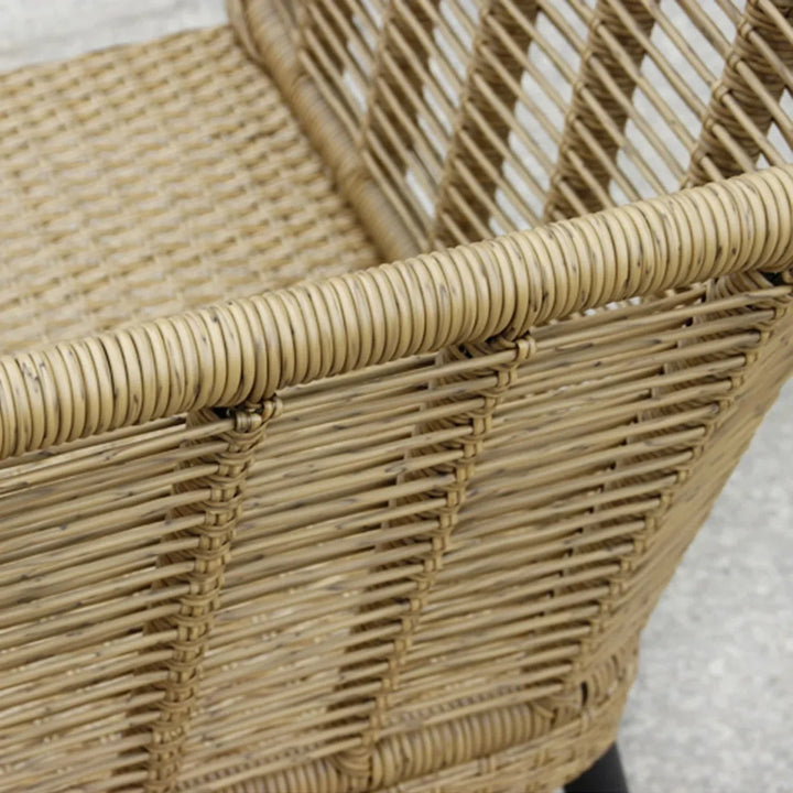 Noura Outdoor Beige Rope 7-Seater Sofa Set With Glass Top Table