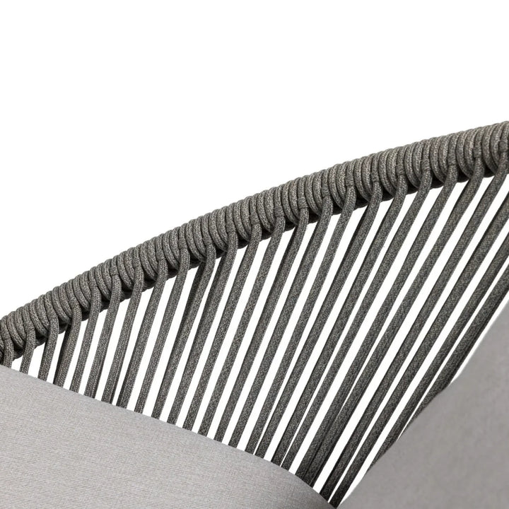 Sawyer Outdoor Rope 4-Piece Patio Sofa Set with Glass Top Tables