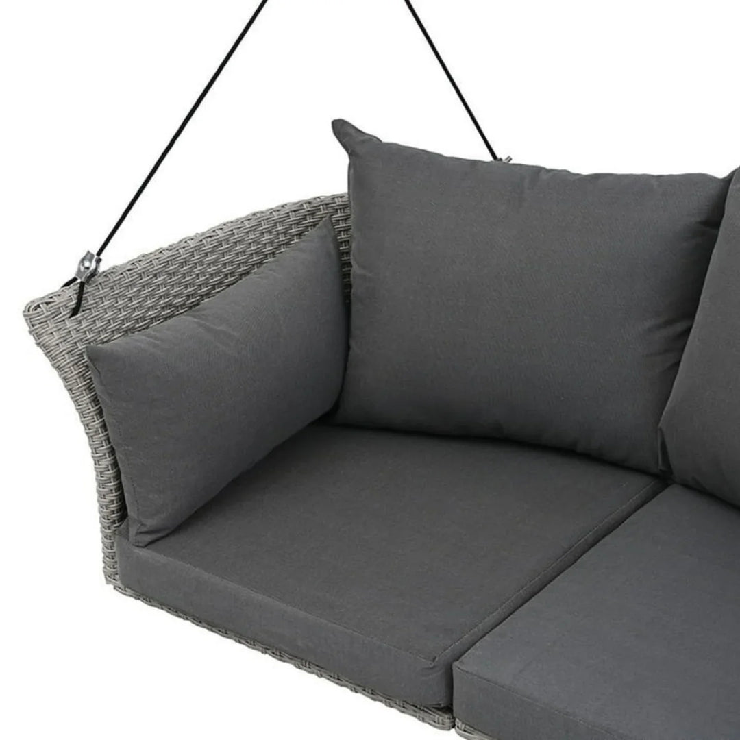 Chidinma Outdoor Rattan Wicker Hanging Swing Chair with Cushion