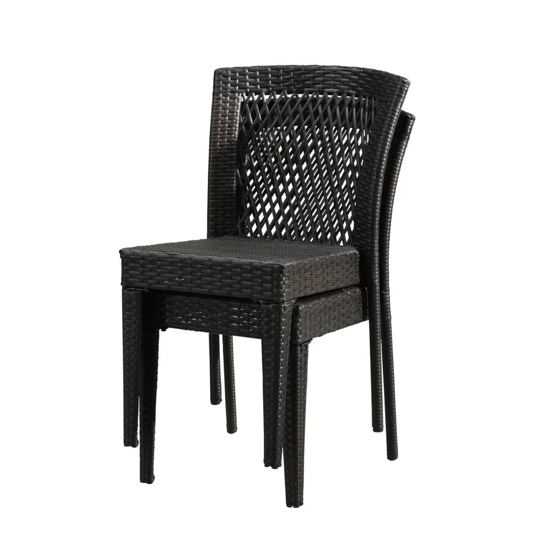 Aminata Outdoor Rattan Wicker Patio Dining Chairs