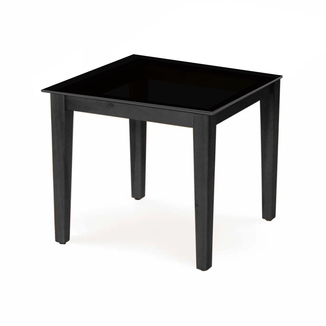 Elicia  Outdoor Patio Seating Set 2 Chairs and 1 Table Set (Black) Braided & Rope