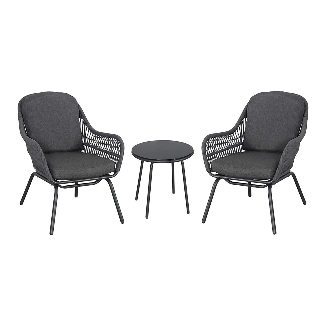 Roshni 3 Piece Outdoor Rope Patio Set