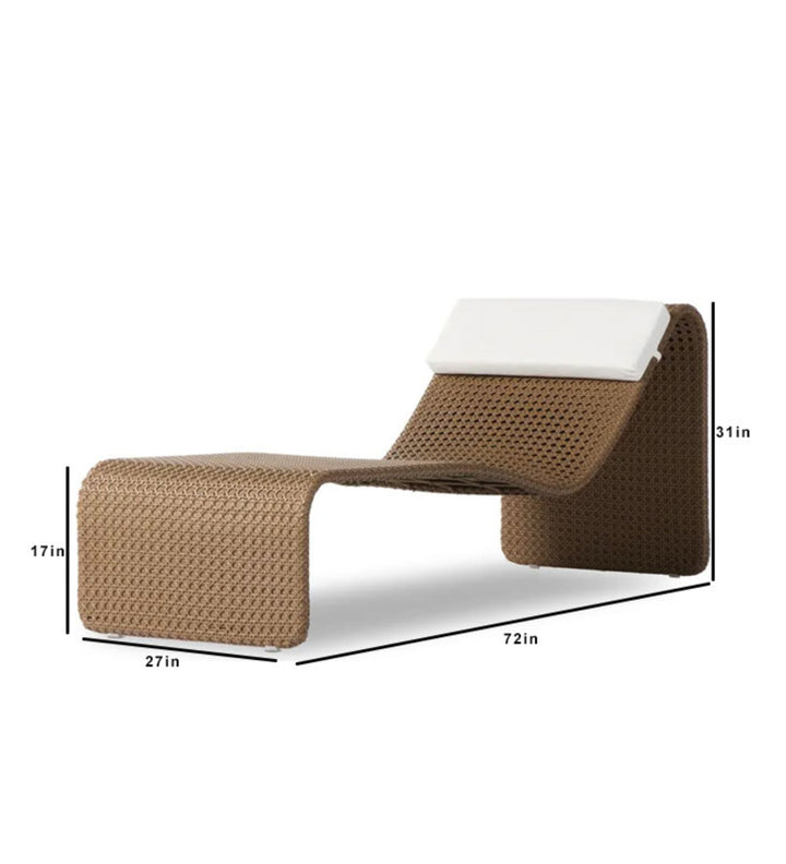 Zrood Outdoor Swimming Poolside Lounger (Light Brown)