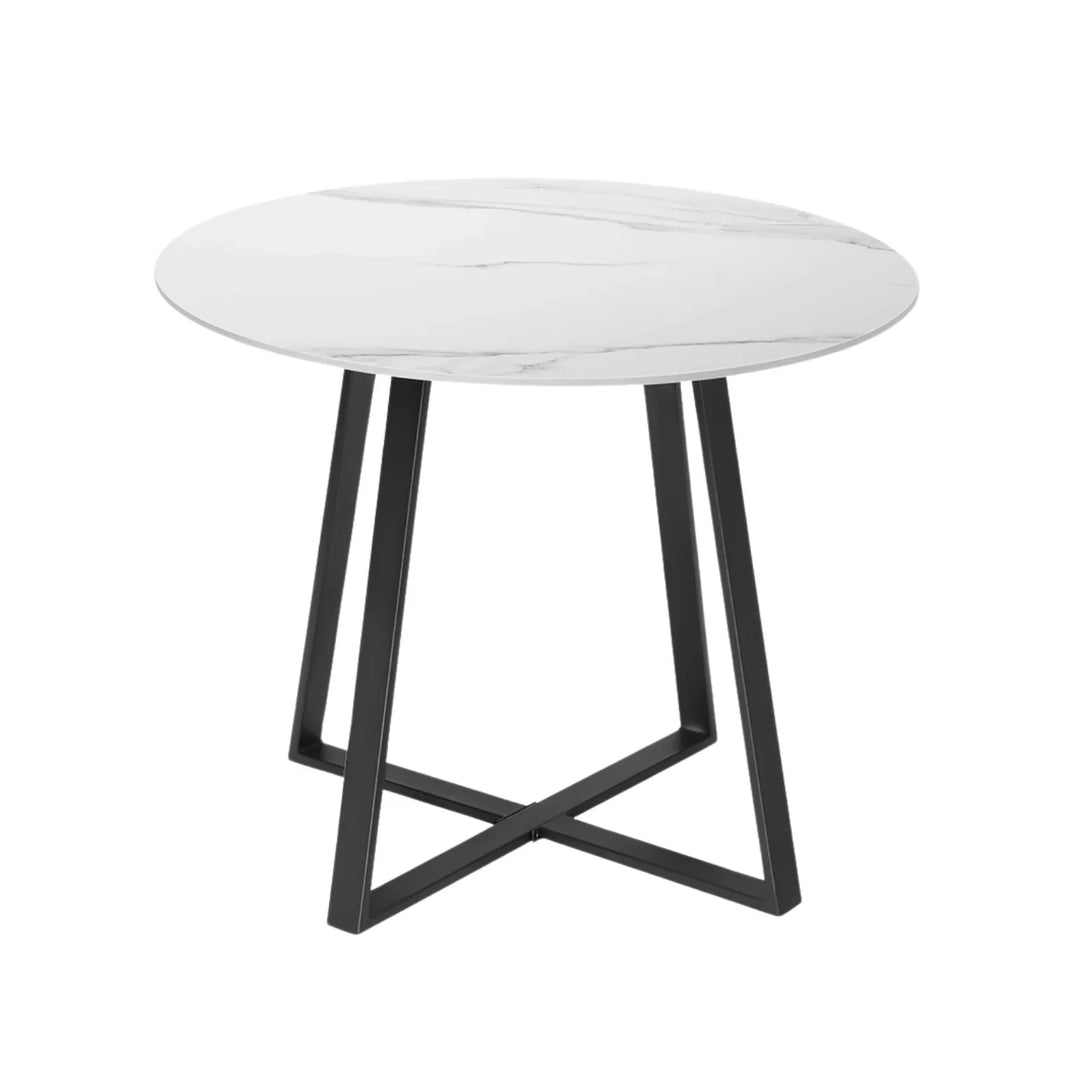 Galilea 5-Piece Outdoor Patio Dining Set with Rope Chairs & Marble-Top Table