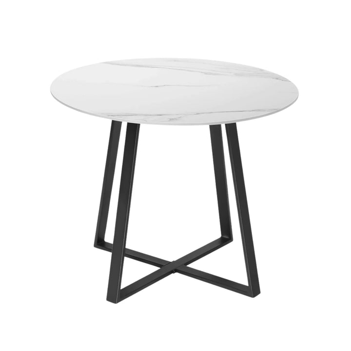 Galilea 5-Piece Outdoor Patio Dining Set with Rope Chairs & Marble-Top Table