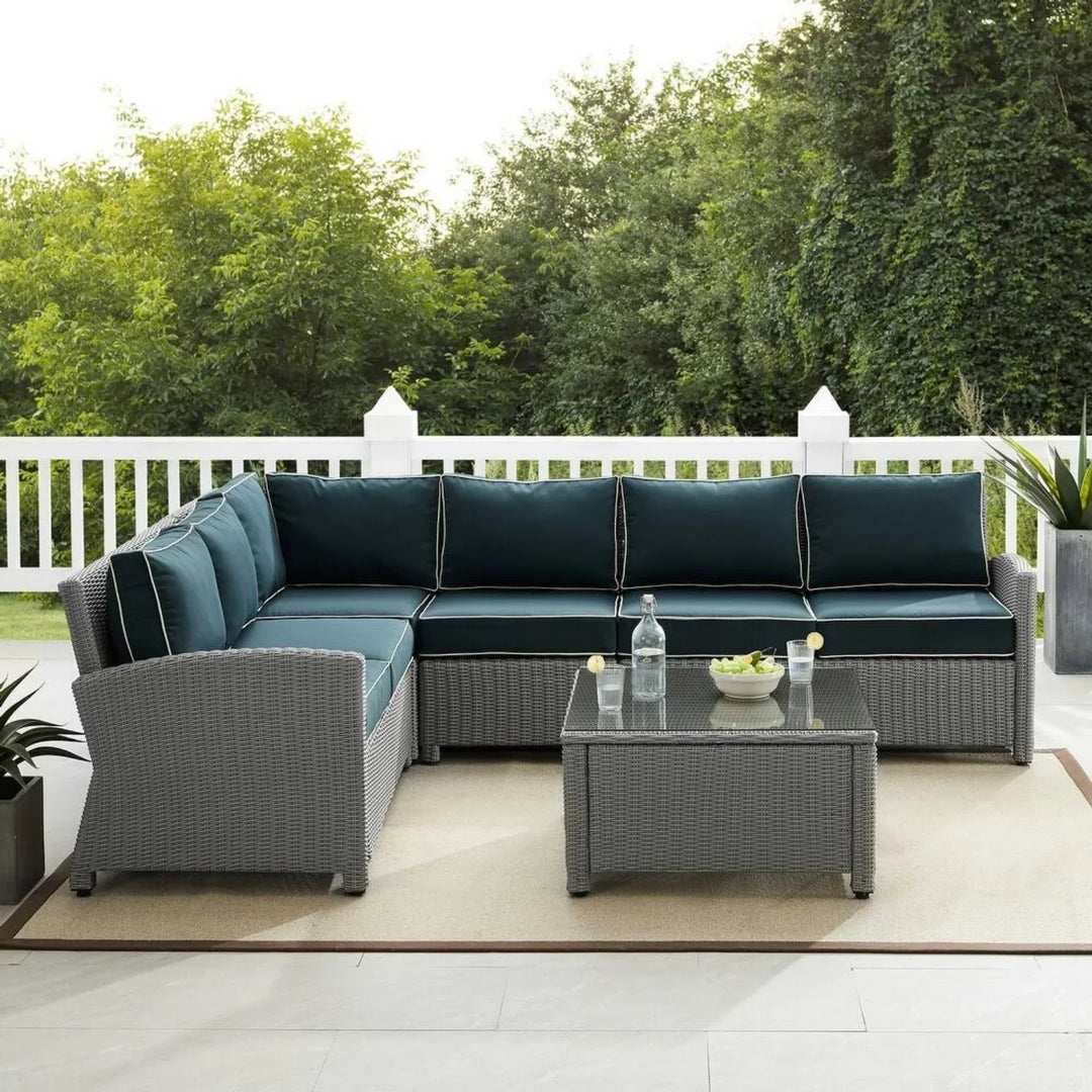 Everly L-Shape Outdoor Wicker Sofa Set