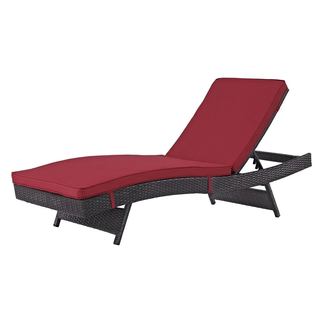 Trinidad Outdoor Rattan Wicker Chaise Lounger For Poolside
