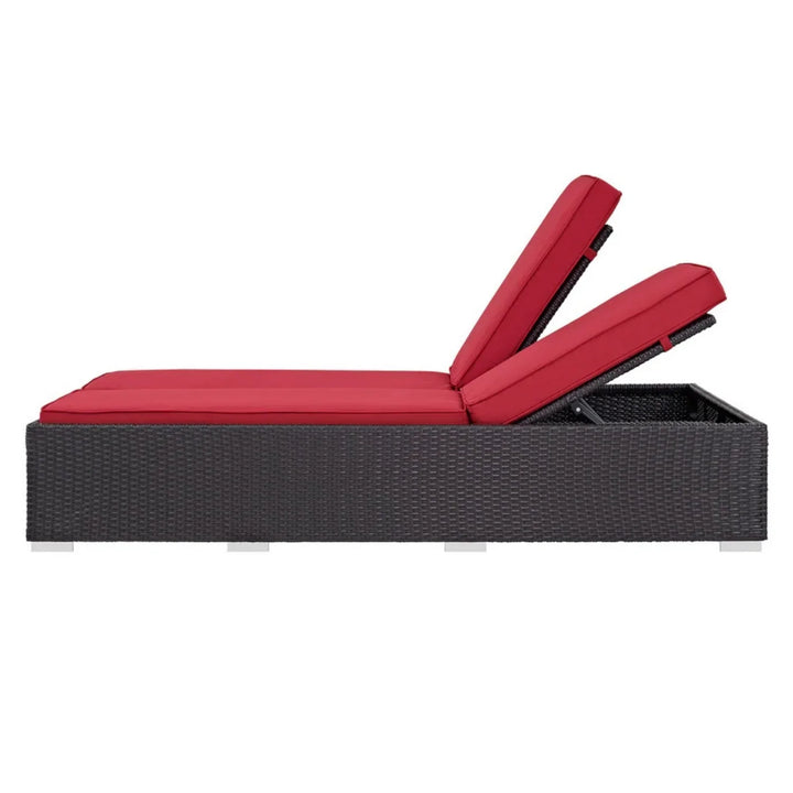 Akshara Outdoor All-Weather Rattan Wicker Chaise Lounge Chair Set of 2