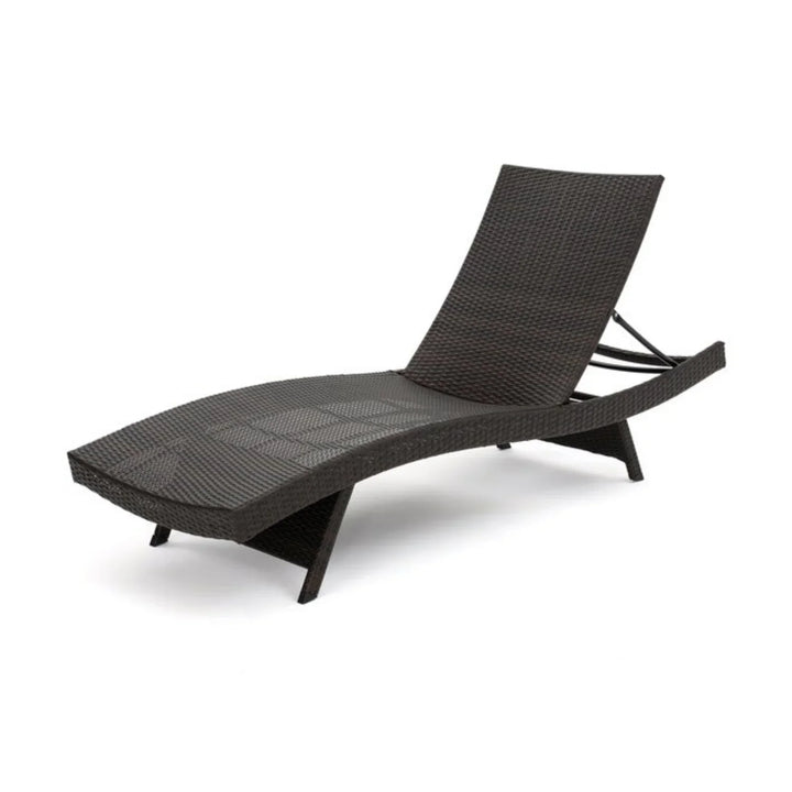 Ronke Outdoor Rattan Wicker Lounge Chairs Set of 2 with Matching Side Table