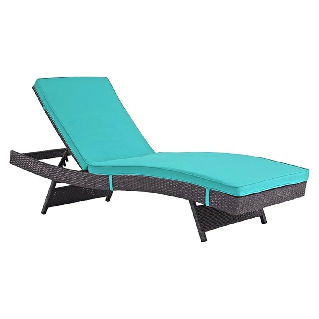 Aleida Outdoor Rattan Wicker Chaise Lounger For Poolside