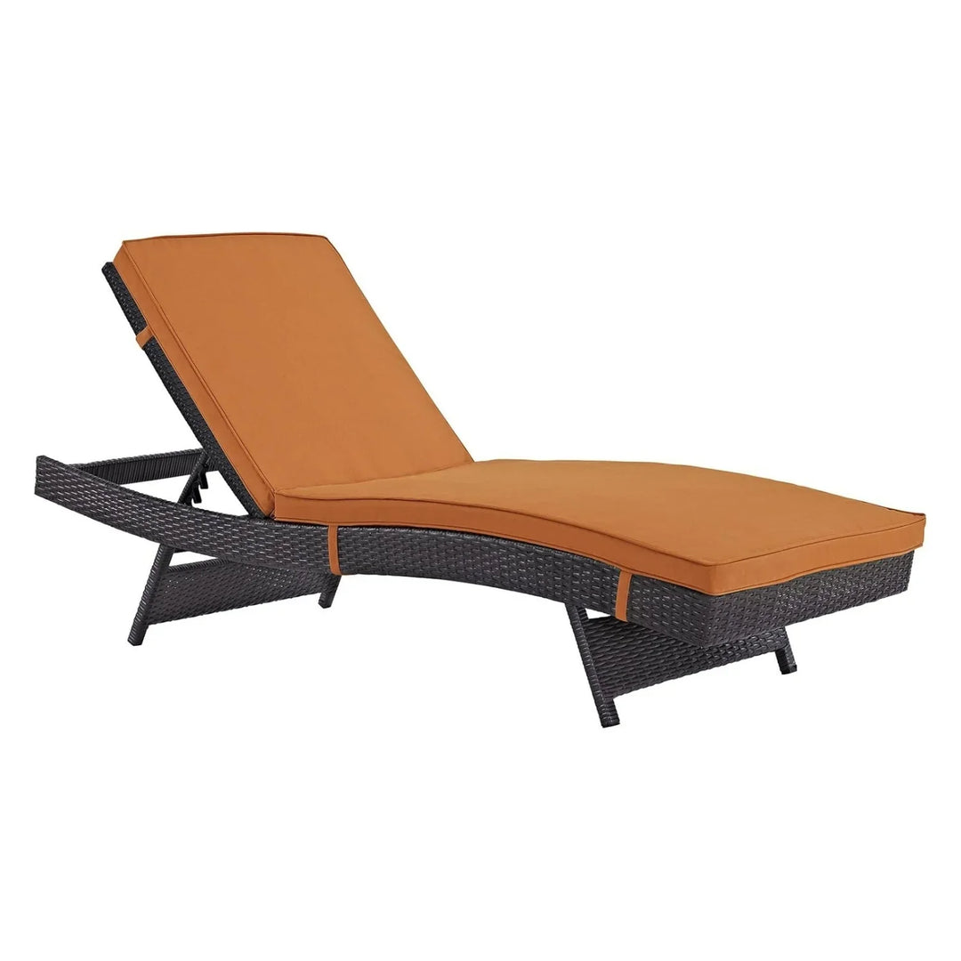 Bettina Outdoor Rattan Wicker Chaise Lounger For Poolside