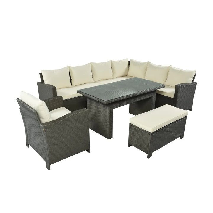 Sofia 5-Piece Outdoor Patio Furniture Set with Dining Table and Chairs