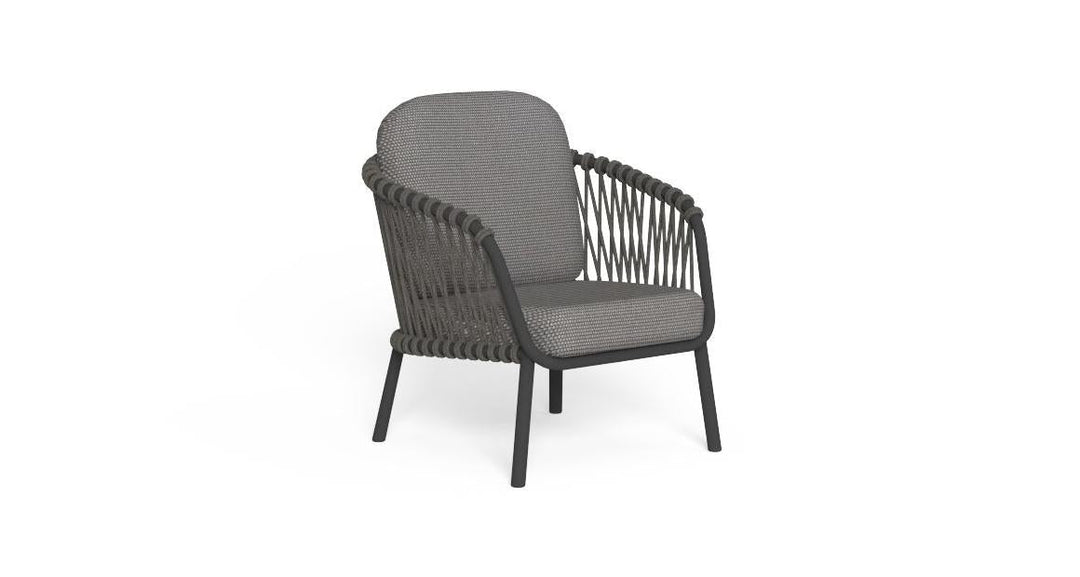 Rogar Outdoor Sofa Set 2 Seater , 2 Single seater and 1 Center Table Set (Black + Grey) Braided & Rope