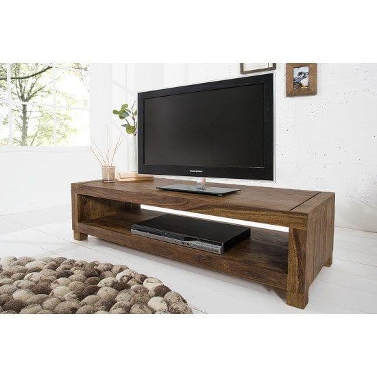 Providence Solid Sheesham Wood Tv Unit | Coffee Table In Walnut Finish