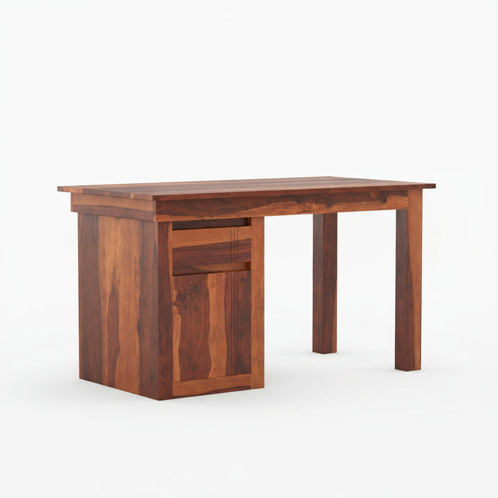 Abril sheesham wood study with drawer and storage