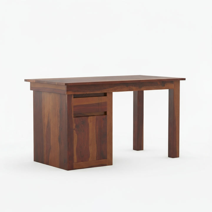 Abril sheesham wood study with drawer and storage