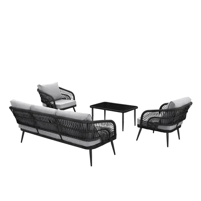Elodia Outdoor Sofa Set 2 Seater , 2 Single seater and 1 Center Table