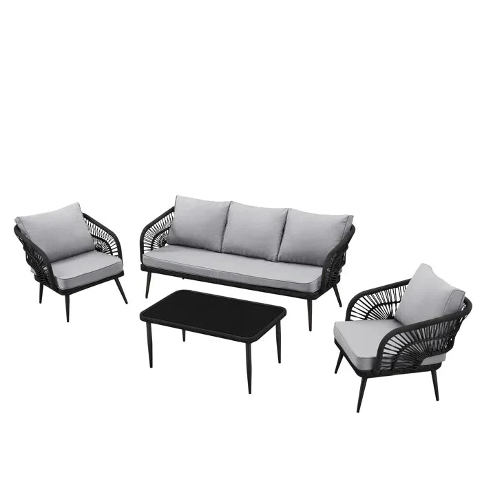 Elodia Outdoor Sofa Set 2 Seater , 2 Single seater and 1 Center Table