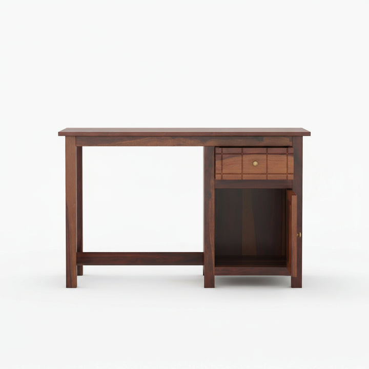 Ainhoa sheesham wood study table with drawer and storage