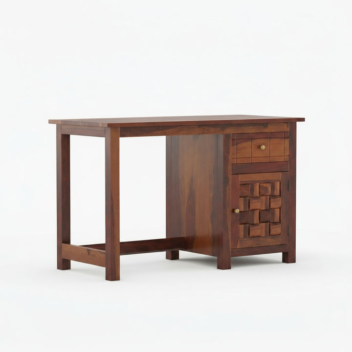 Ainhoa sheesham wood study table with drawer and storage