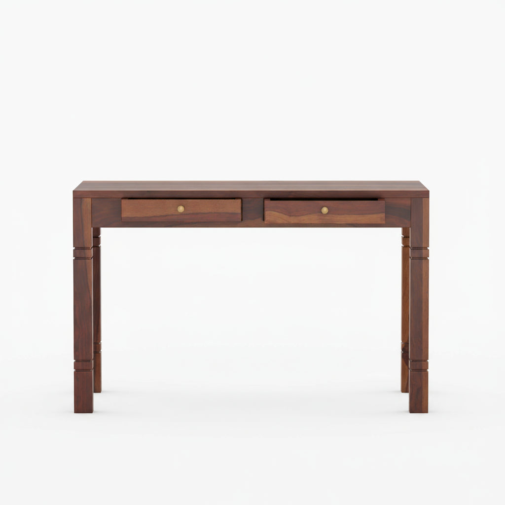 Aitana sheesham wood study table with drawers