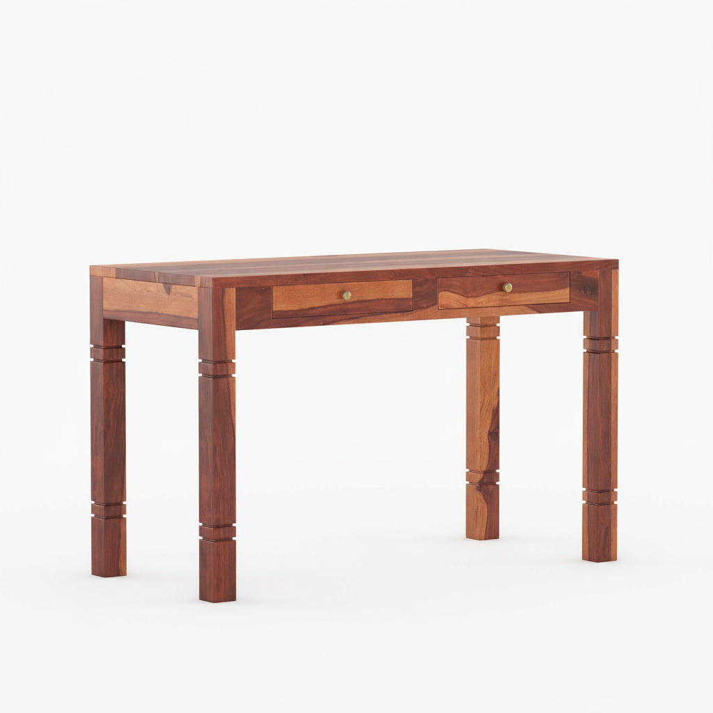 Aitana sheesham wood study table with drawers