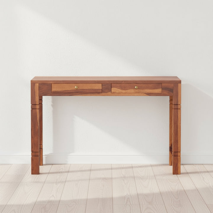 Aitana sheesham wood study table with drawers