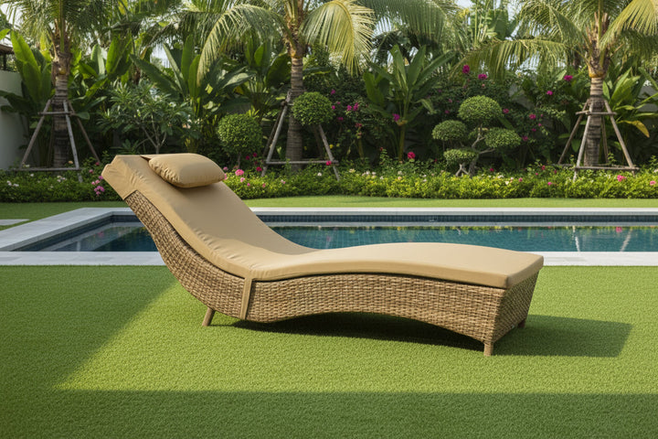 Ally Outdoor Swimming Poolside Lounger (Brown)