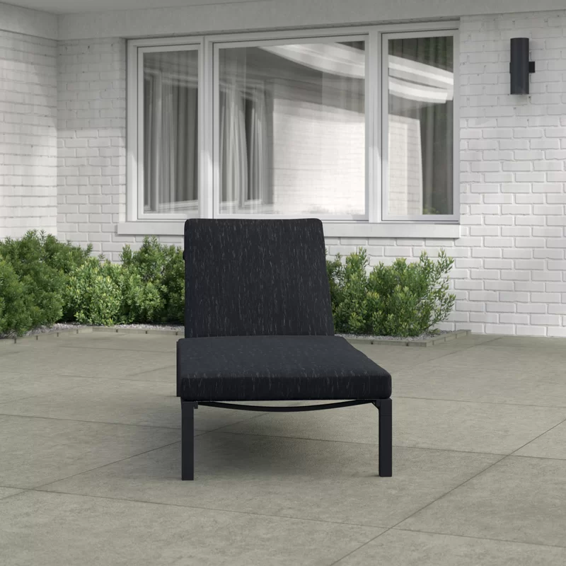 Syon Outdoor Swimming Poolside Lounger (Black)