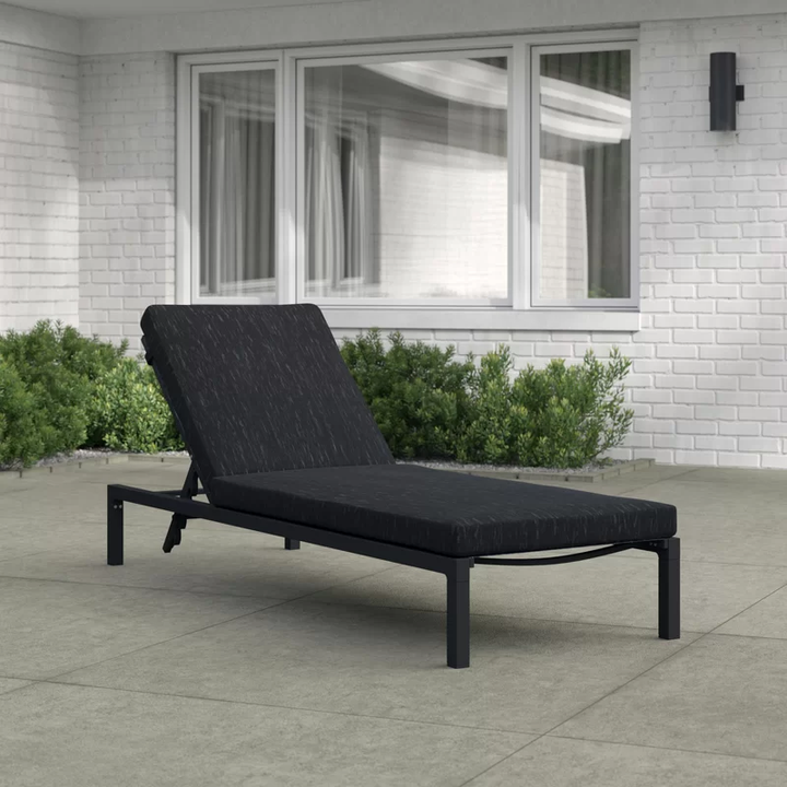 Syon Outdoor Swimming Poolside Lounger (Black)