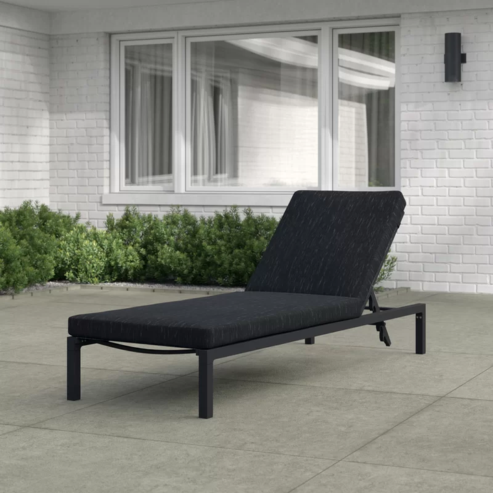 Syon Outdoor Swimming Poolside Lounger (Black)